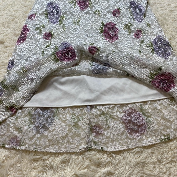 Sharade of California • 90's Vintage Floral Lace Dress - Picture 4 of 8